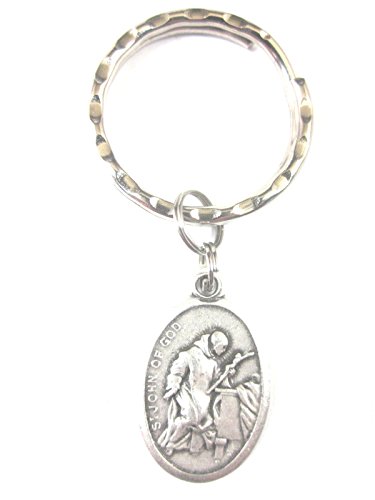 VPP St John of God Pray for Us Medal Italy Key Ring