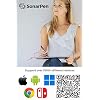 SonarPen - Pressure Sensitive Smart Stylus Pen Bundle w Replacement Nibset Optimized 4 Android & SonarPen Pocket Carrier. Compatible with Apple iPad/iPhone/Android/Nintendo Switch/Chromebook (Black)