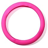 JYSDYL Silicone Auto Steering Wheel Cover (Rose Red)
