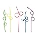 Silly Crazy Loop Straws, Assorted Colors, Pack of 36
