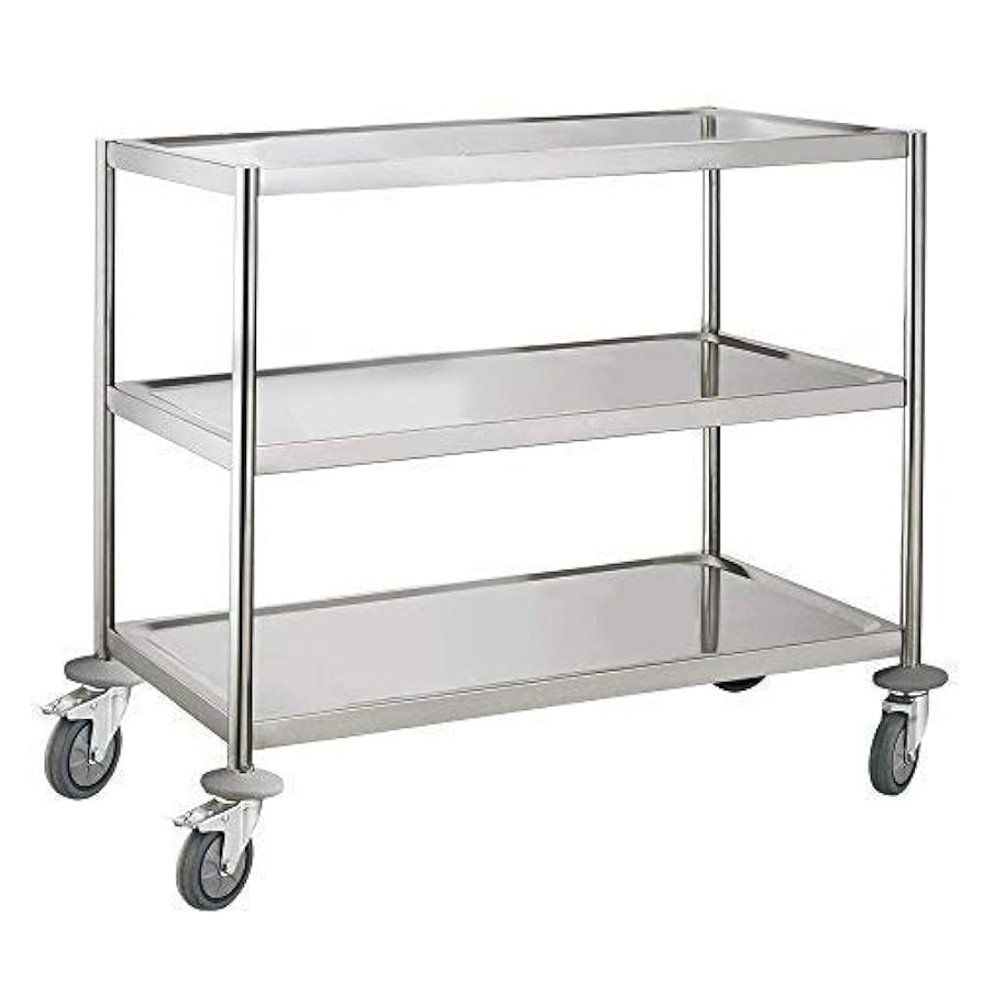 KIPROSTAR 木目調ステンレス3段ワゴン