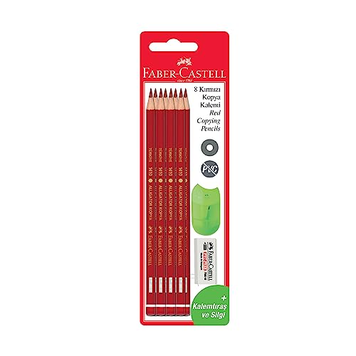 Faber-Castell Kırmızı Kopya Kalemi 8'li