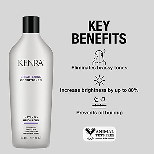 Kenra Brightening Conditioner | Eliminates Brassy Tones | Purple/Violet Conditioner For Blondes, Grays, Brunettes & All Hair Types| 10.1 Fl. Oz #TOP1
