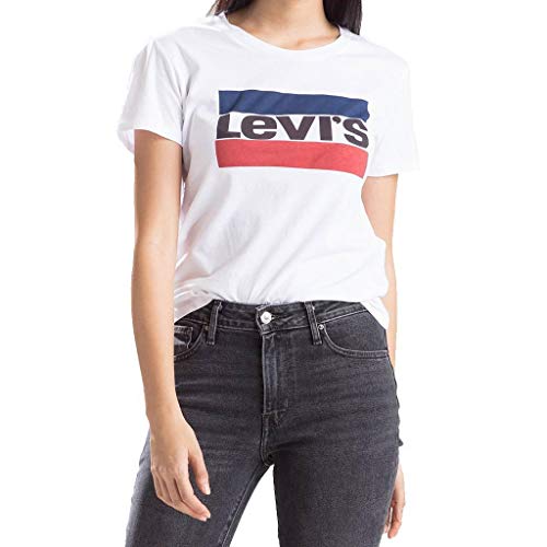 Levi's The Perfect Tee, Camiseta Mujer, Sportswear Logo White, XS