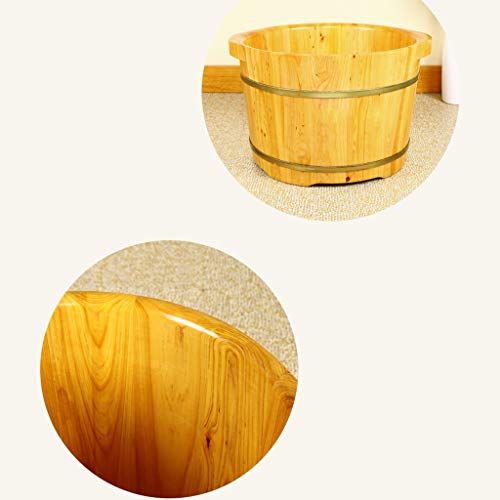 Barril de madera para spa de pies con cedro sólido miniatura 6