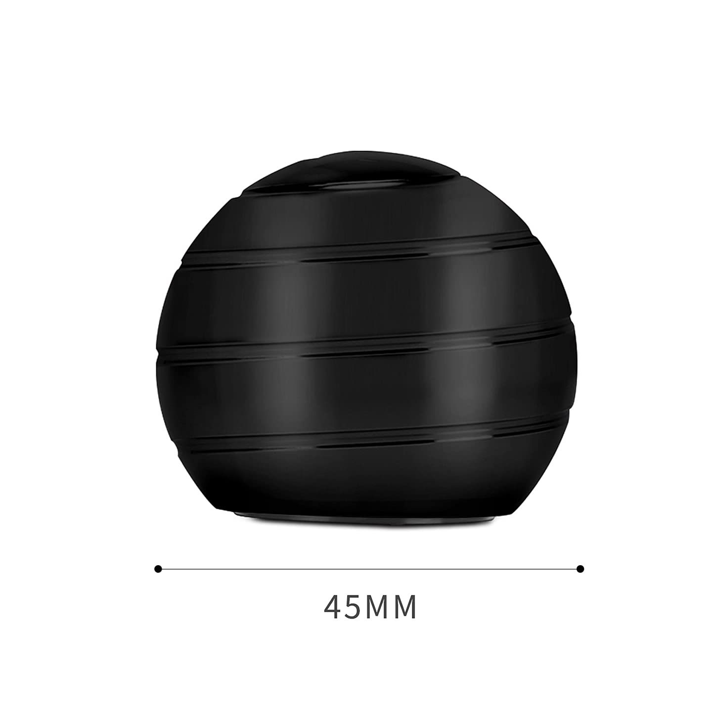 Giroscopio Cinetico a Sfera da Spinner in Metallo per Ufficio Giocattolo con Illusione Ottica per Allevia Lo Stress ispira la creatività interiore（Nero）