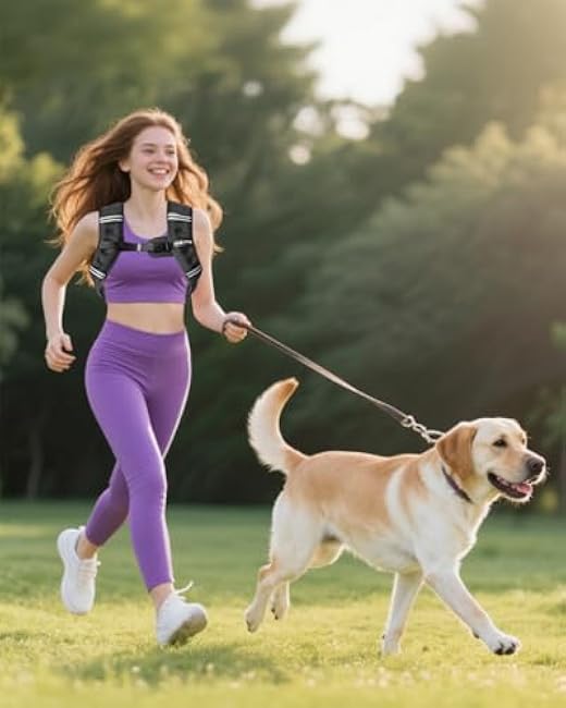 6LB Weighted Vest for Men Women - Black Fitness Vest with Reflective Strips, Adjustable Workout Vest for Strength Training, Running, Walking, Home Gym & Outdoor Exercise