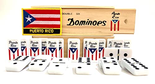 Puerto Rico Dominoes Set Juego de Domino con Caja de Madera miniatura 5