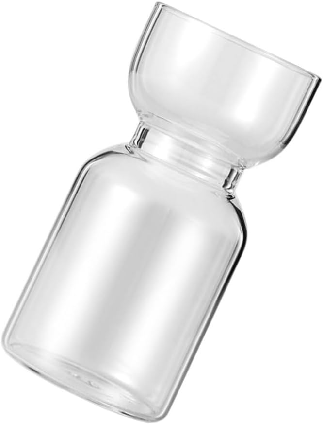 Unomor Saturn Coffee Cup Unique Hourglass Design Glass Beverage Tumbler for Water Juice Milk and Cocktails for Home Office and Parties Capacity
