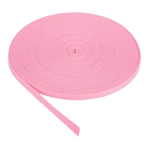 Ruban coton biais rose 6mm pour emballage cadeau élégant et scrapbooking