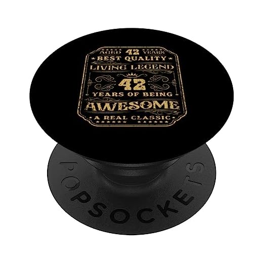 42 años siendo increíble 42 cumpleaños hombre PopSockets PopGrip Intercambiable