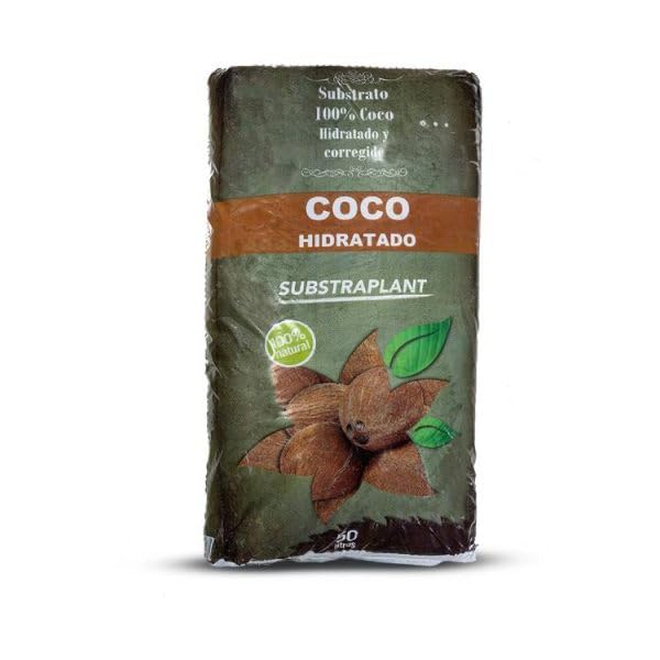 World PLANTIL Fibra de Coco Saco 50L Natural para Cultivos Saludables y Sostenibles / 100% Coco/Biodegradable/para la jardinería y horticultura (2 Sacos de 50L)