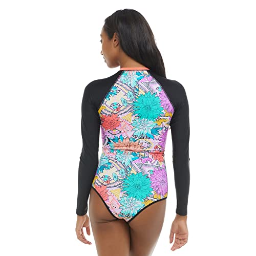 Body Glove Women's Standard Long Sleeve Paddle One Piece Swimsuit With Upf 50+, Buzz, Small #TOP24
