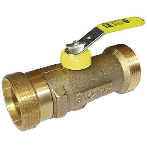 Robinet de barrage gaz DN15 mâle mâle G20x27 réf 42013015 avec poignée jaune