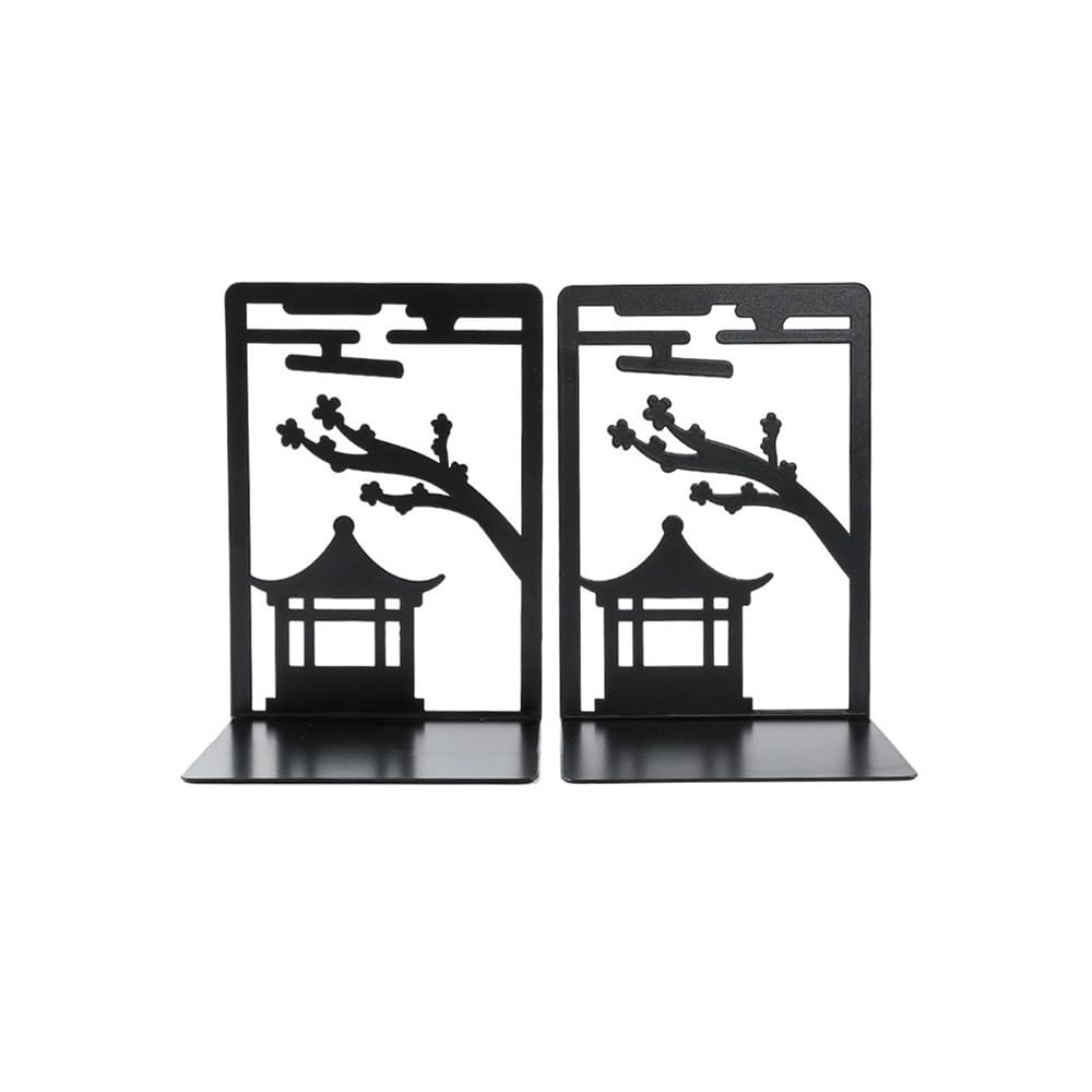 FZL02068LM Book Ends Chinese Style Book End Metal Heavy Duty Bookends for Book Lovers Organising Desktop Bookends
