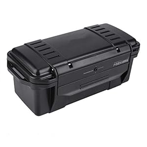 Outdoor Survival Case, 3 Types Waterproof Shockproof Box Airtight Plastic Survival Storage Box Camping Tactical Container, Black(200 * 98 * 82mm)