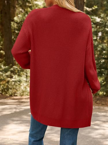 Image of LILLUSORY Womens Oversized Cardigans Soft Knit Cardigan Sweater with Pockets