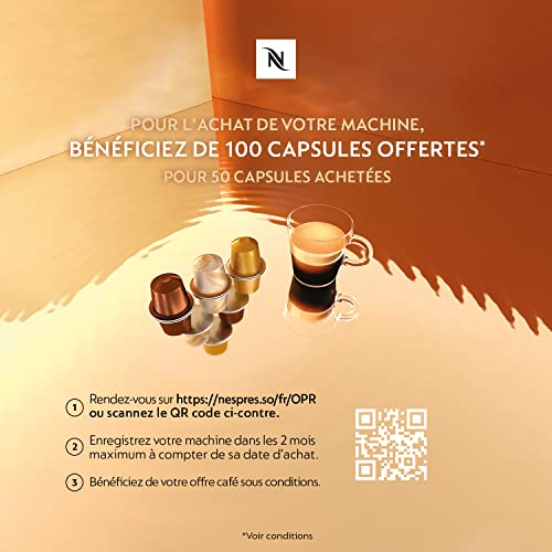 Krups Nespresso Máquina de café cápsula, cafetera espresso, 4 tamaños de taza, función de agua caliente, alerta de… - Imagen 3