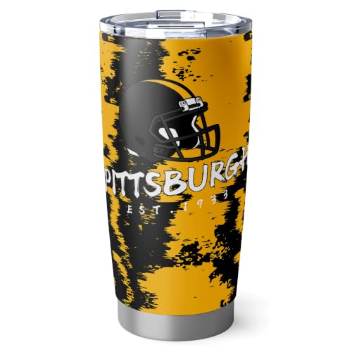 Image of ANTKING Pittsburgh Tumbler 20oz Travel Mug Custom Number Name Gifts