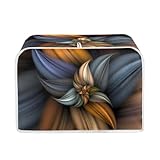 POLERO Cubierta para tostadora con diseño floral vintage para 2 rebanadas, cubiertas antipolvo para electrodomésticos de cocina pequeños con gancho