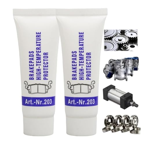 2PCS Brake Caliper Slider Pin Grease Brake Grease For Caliper Pins Silicone Gr-ease For O-Rings Lubricant Plumbers Heat & Cold Resistant Machine Lube Clear Eliminats Squeaking
