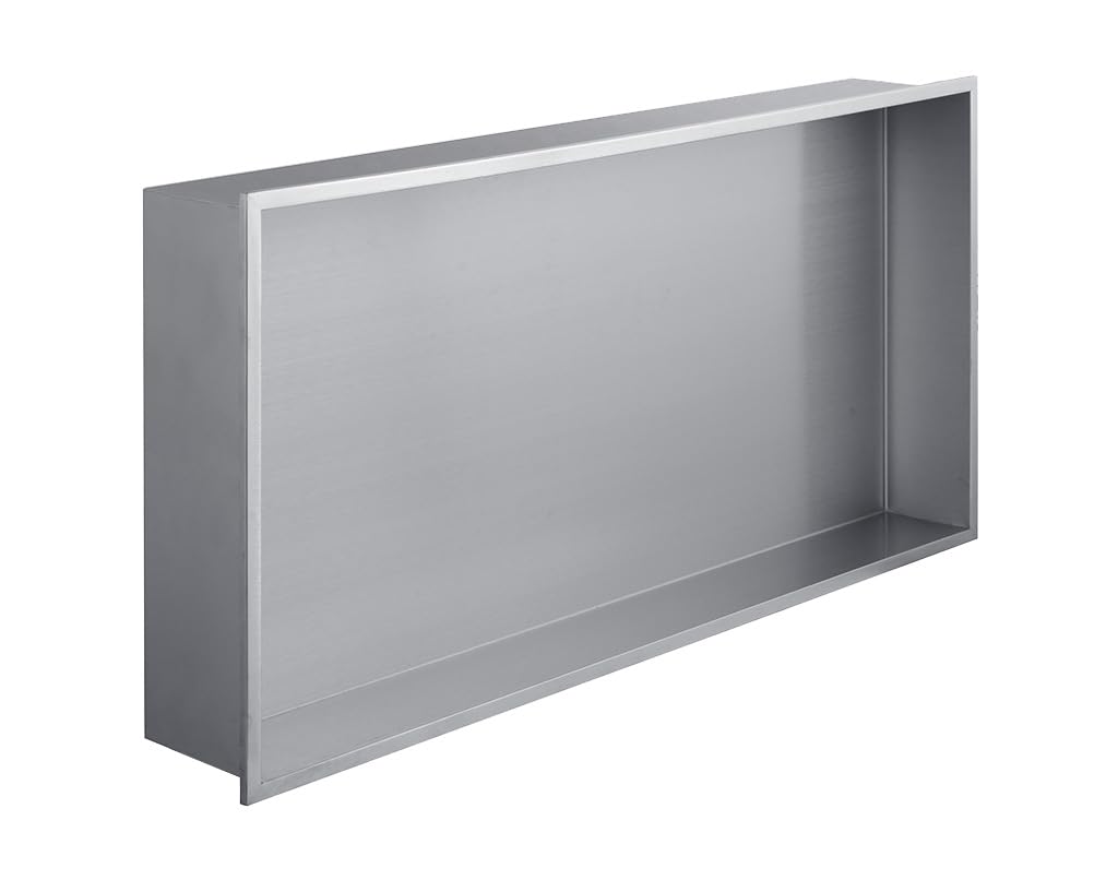 Hornacina de Ducha a Empotrar 60x30x10 cm | Acabado Inoxidable | Estante de Pared para Baño | Diseño Moderno y Resistente | EUROSANIT