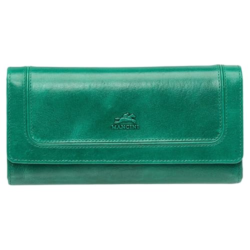 Mancini South Beach RFID Secure Trifold Wallet, Green, Green, One_Size