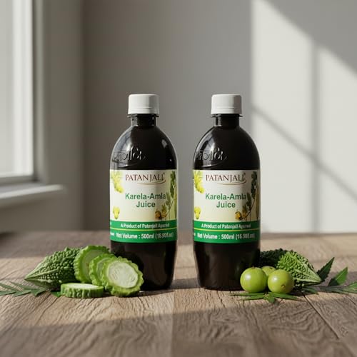Image of Patanjali Karela Amla Juice- 500ml (Pack of 2)