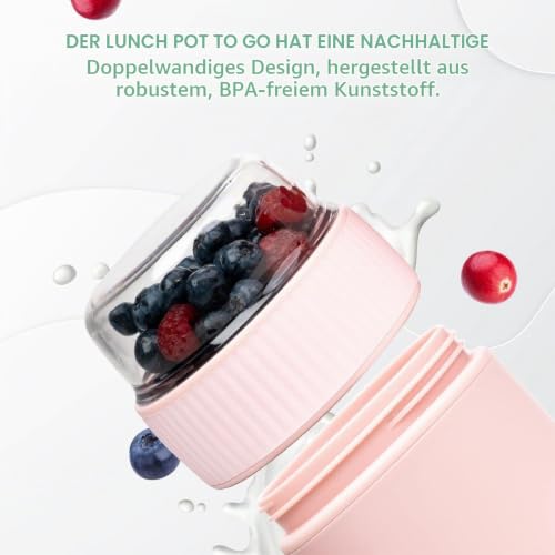 Coninx Müsli Becher To Go Mit 2 Fächern Auslaufsicher Für Frühstück – Ansicht 2