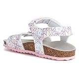 Absatzform: Flach Geox Adriel Girls Sandal, White/Multicolor, 33 EU