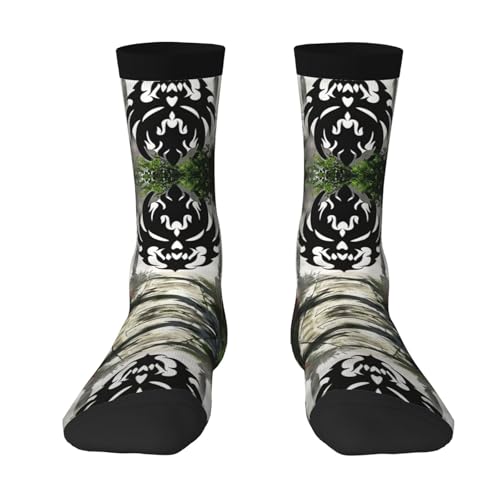HCVXBSA Gladiator Arena - Calcetines divertidos únicos, longitud a media pantorrilla, opciones de diseño múltiple, grandes regalos para hombres, mujeres y adolescentes, color blanco, 3 Negro, talla