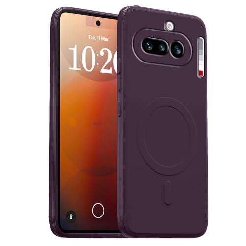 Image of Back with Nothing Phone (4a) 5G | MagFit Ring Design (Non-Magnetic) | Shockproof Case | Anti-Slip Grip | Raised Camera Edges | Slim Protective Case for Nothing Phone (4a) 5G (Purple)