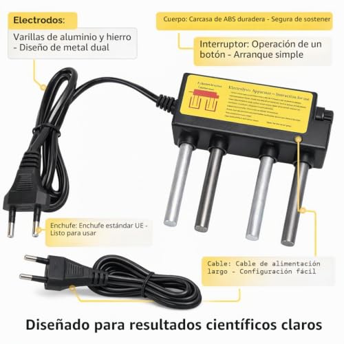 Miniatura 3 de Zerodis Electrolizador De Agua, Probador De Electrólisis De Calidad Rápida, Varillas De Aluminio, Diseño Tds, Medición De Ph, Ionizador De Agua Para El Hogar Enchufe De La Ue