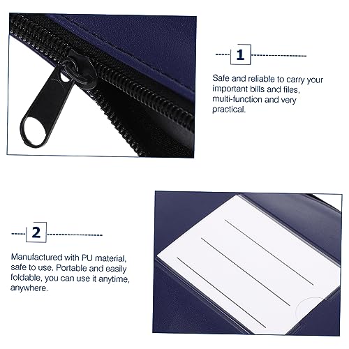 HOMSFOU Zipper Cash Pouch Capacity PU Leather Organizer for Receipts Cash Storage Portable Money Bag for Travel Shopping Zippered Pouch for Easy Organization4
