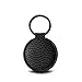 Produktbild Lucrin - Runder Schlüsselanhänger (5 cm) - Schwarz - Genarbtes Leder
