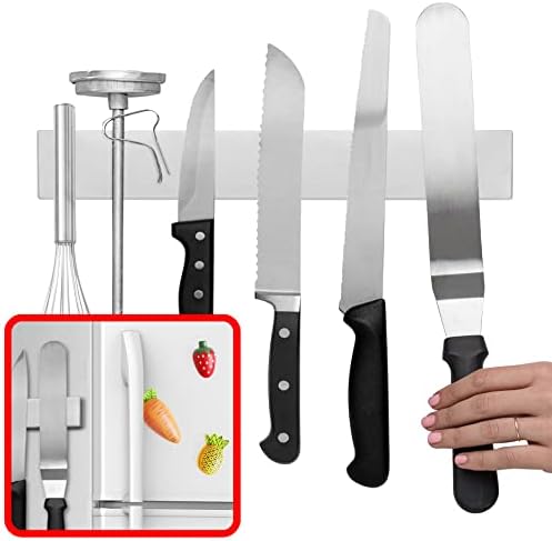 Modern Innovations 12 Inch Magnetic Knife Holder for Refrigerator...