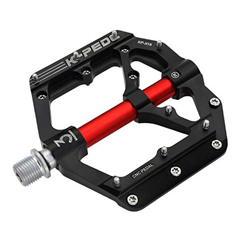 K PEDC Aluminum Alloy 9/16" Bike Pedal MTB Wide Platform