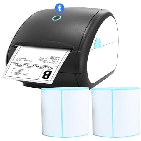 BPXX 4x6 Thermal Labels - 1000 Shipping Labels for 4x6 Shipping Label Printer, & Shipping Label Printer - Bluetooth Thermal Label Printer for Shipping Packages Small Business Cover