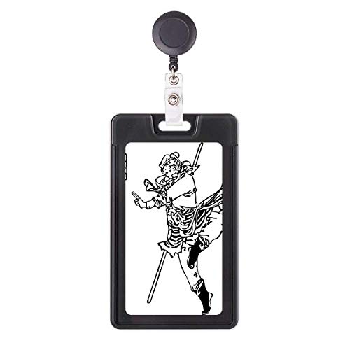 Enrouleur badge rétractable Chinois Pèlerinage avec cordon robuste