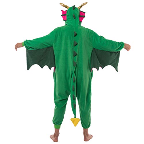 Spooktacular Creations - Pigiama a tutina in pile, unisex, per adulti, costume da dragone - Immagine 4