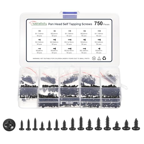 METALLIXITY Phillips Pan Head Self Tapping Screw Carbon Steel 750Pcs