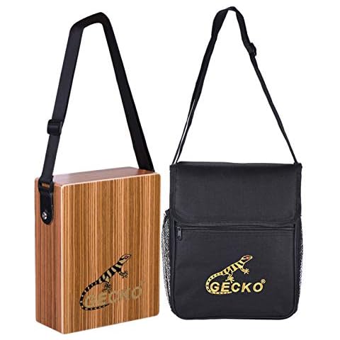 Btuty Portable Traveling Cajon Box Drum Hand Drum Wood Percussion Instrument with Strap Carrying Bag Cover