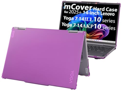 mCover case ONLY Compatible for 2025~2026 14-inch Lenovo Yoga 7 2-in-1 14ILL10 | 14AKP10 Series Windows Notebook Computers (NOT Fitting Any Other Models) (Purple)