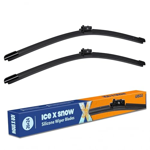 Image of 26 inch+24 inch Silicone Windshield Wiper Blades Replacement for Mercedes-Benz MBZ Sprinter 1500 2500 3500 2023 2022 2021 2020 2019 Oem Quality Windshield Wipers (Pack of 2)