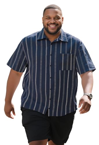 Button Down Shirt Men Causal Big & Tall Short Sleeve