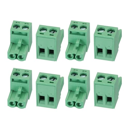 Quarkzman 8 Stück Grün 5.08mm Schraubklemmen