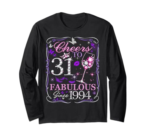 Cheers to 31 Fabulous Since 1994. Women’s 31st Birthday Manga Larga