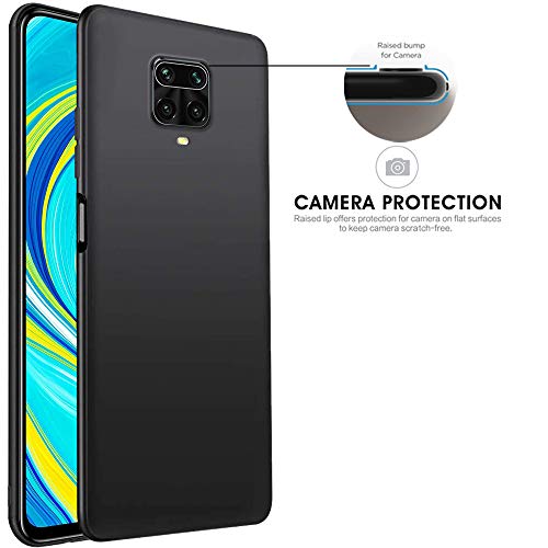 Image of TheGiftKart Sleek Back Cover Case for Redmi Note 10 Lite /Note 9 Pro /Pro Max /Poco M2 Pro | Slim Fit Protective Design | Ultra Matte Finish | Camera Protection Bump | Soft Silicon Case (Silicone, Black)