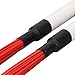 Drumstick Brush, Plastic Material 2PCS Wear Nylon Drum Brushes Non Slip Design for Percussion Instrument (Blue White) (White and Red)
