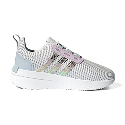 Adidas Unisex-Baby Racer Tr21 Running Shoe, White/Almost Pink/Blue Tint, 10 Toddler #TOP4